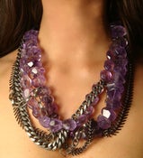 Image of Amethyst and Gunmetal Chains