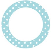 Image of Small Blue Polka Dot Labels - 24 per sheet