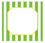 Image of Small Green Stripes Squares - 20 per sheet