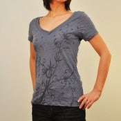 Image of  Blooming Water Plant Burnout Vneck