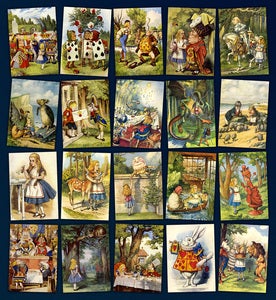 Image of Alice in Wonderland 20 full colour postcards by John Tenniel