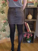 Image of Valerie Dumaine faux-leather skirt