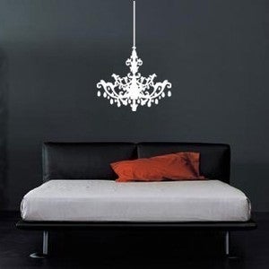 Image of CHANDELIER SILHOUETTE WALL DECAL