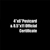 Image of Postcard & Official Certificate