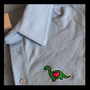 Image of EMBROIDERED DINO POLO SHIRT (Light Blue)
