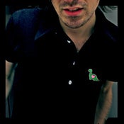 Image of EMBROIDERED DINO POLO SHIRT (Black)