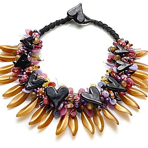 Image of Black Hearts Bloom - neckpiece