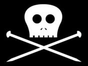Image of Skully Knitting Needles T-Shirt