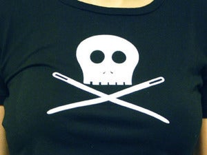 Image of Skully Sewing Needles T-Shirt