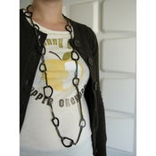Image of CHAIN necklace with leather
