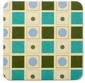Image of Coasters in Turquoise Bowler • 16 pack