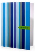 Image of Hello There. • Single Note in Ocean Blue Stripe