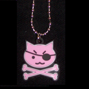 Image of Pirate Kitty Necklace *LAST ONE*