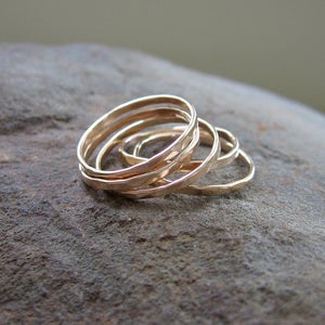 Image of Skinny Gold Stacking Rings