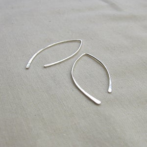 Image of Silver Marquise Earrings