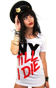 Image of NY Till I Die (White) (Womens)