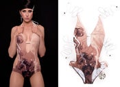 Image of HAND PAINTED "" ONE PIECE ARTIST INSPIRED RICH GIRL COLLECTION SWIMWEAR
