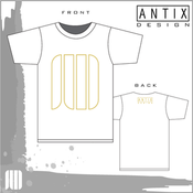 Image of Mens Antix Design Logo T-Shirt White / Gold