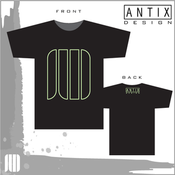 Image of Mens Antix Design Logo T-Shirt Black / Green