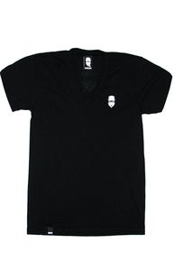 Image of Embroidered V-Neck (Black) (Womens)