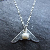 Image of Angel Wing White Pearl Necklace