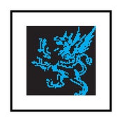 Image of THE PIXEL GRIFFIN Matted/Framed Canvas Print