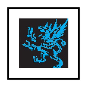 Image of THE PIXEL GRIFFIN Matted/Framed Canvas Print