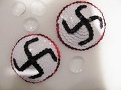 Image of Provocative Burlesque Nazi Themed Ironic Swastika Nipple Pasties