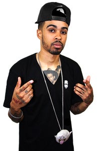 Image of Embroidered V-Neck (Black) (Mens)