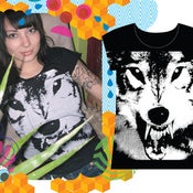 Image of lick-a-witch girl wolf t-shirt