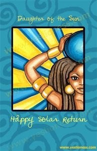 Image of "Auset Solar Return" (lapis) card $3.00