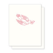 Image of Bird with Letter Notecards - Pink - Set of 6