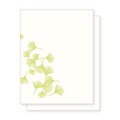 Image of Ginkgoes Notecard - Green - Set of 6