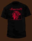 Image of "Giant" Juggernaut red on black T-shirt