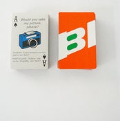 Image of 60's Vintage Braniff airline playing cards
