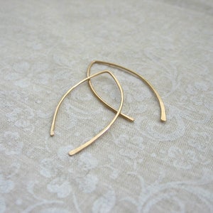 Image of Gold Marquise Earrings