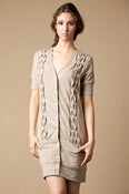 Image of Diamond Pleat Cardigan Dress