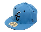 Image of LeftyCo Fitted Cap Light Blue/Navy (FlexFit)