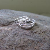 Image of Skinny Silver Stacking Rings