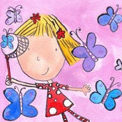 Image of Butterfly Catcher girls bedroom picture