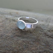 Image of Aquamarine and Silver Ring