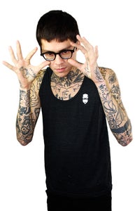 Image of Embroidered Tank Top (Heather black) (Mens)