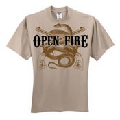 Image of Light Brown Snakes and Guns Shirt
