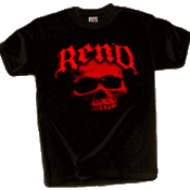 Image of REND red skull logo T