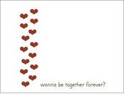 Image of lovey valentine note card