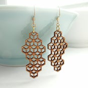 Image of Medium Honeycomb Earrings