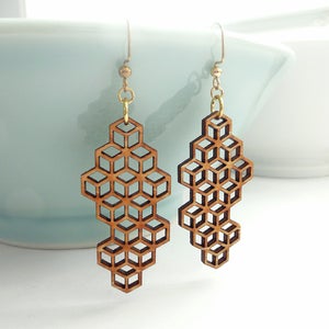 Image of Medium Honeycomb Earrings