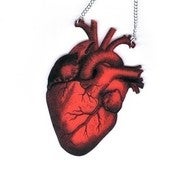 Image of Anatomica Red Heart Necklace