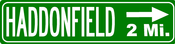 Image of Haddonfield 2mi. Street Sign
