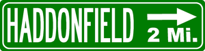 Image of Haddonfield 2mi. Street Sign